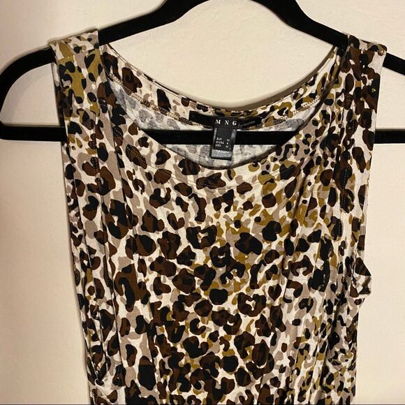 MNG by Mango Leopard Dress Sz S - Picture 4 of 5